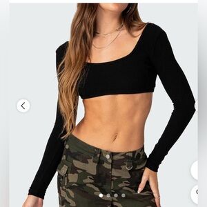 Edikted long sleeve crop top